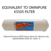Aquastream K5505BB (Omnipure) Inline Sediment Filter Cartridge 5 Micron - 1/4" Threaded
