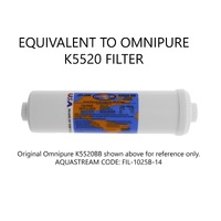 Aquastream K5520BB (Omnipure) Inline Carbon Block Filter 1 Micron - 1/4" Threaded
