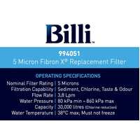 Billi 994051 (994001) Fibron X 5-Micron Water Filter