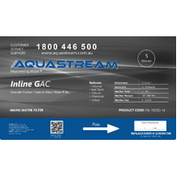 Aquastream Inline Granular Carbon Filter Cartridge - 1/4" Threaded