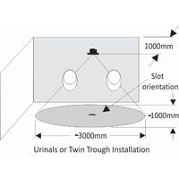 SupaFlush Ceiling Mount Urinal Flush System (Mains Powered)
