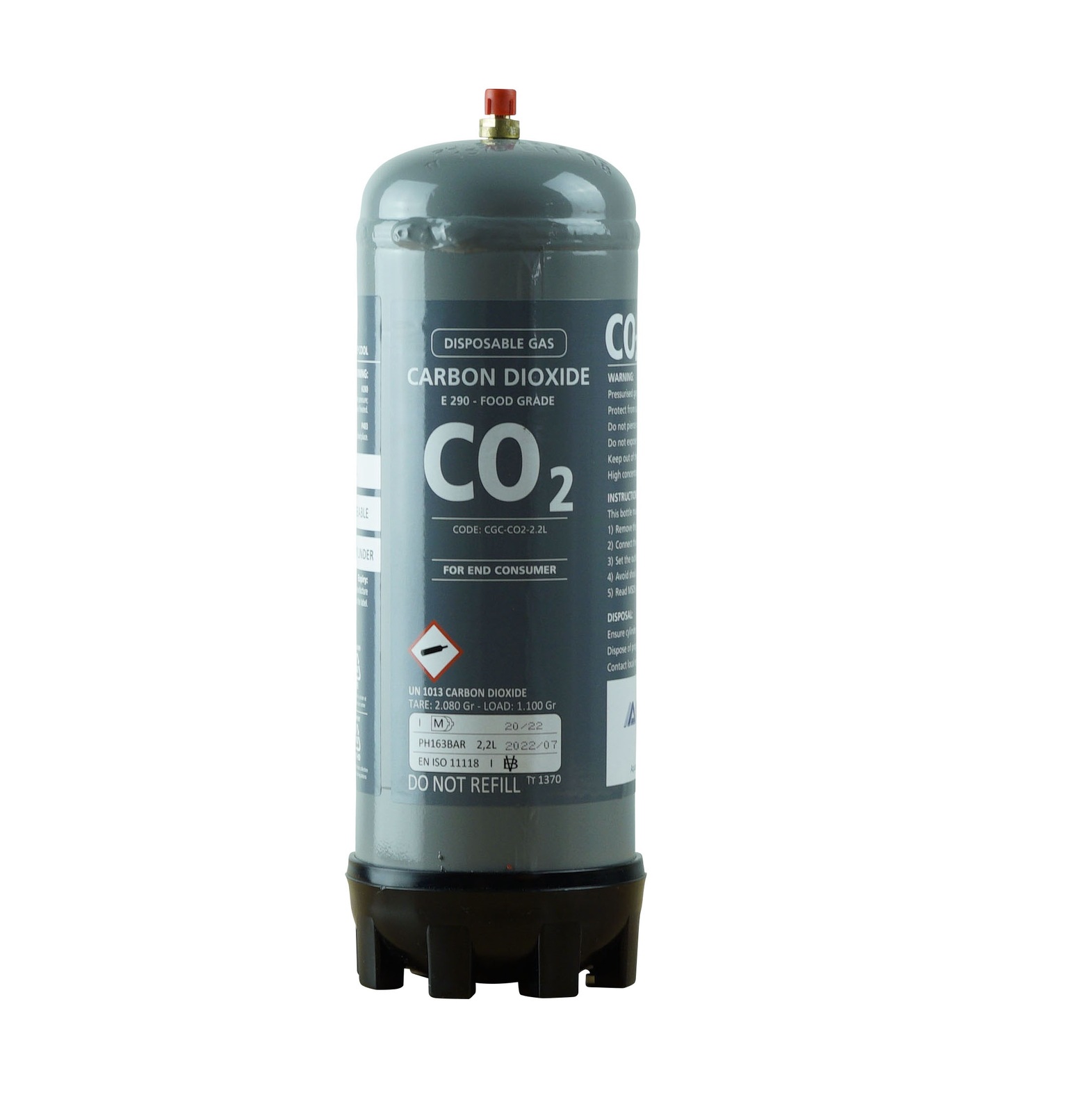 996911 Billi Replacement CO2 Cylinder - Single 1000gr