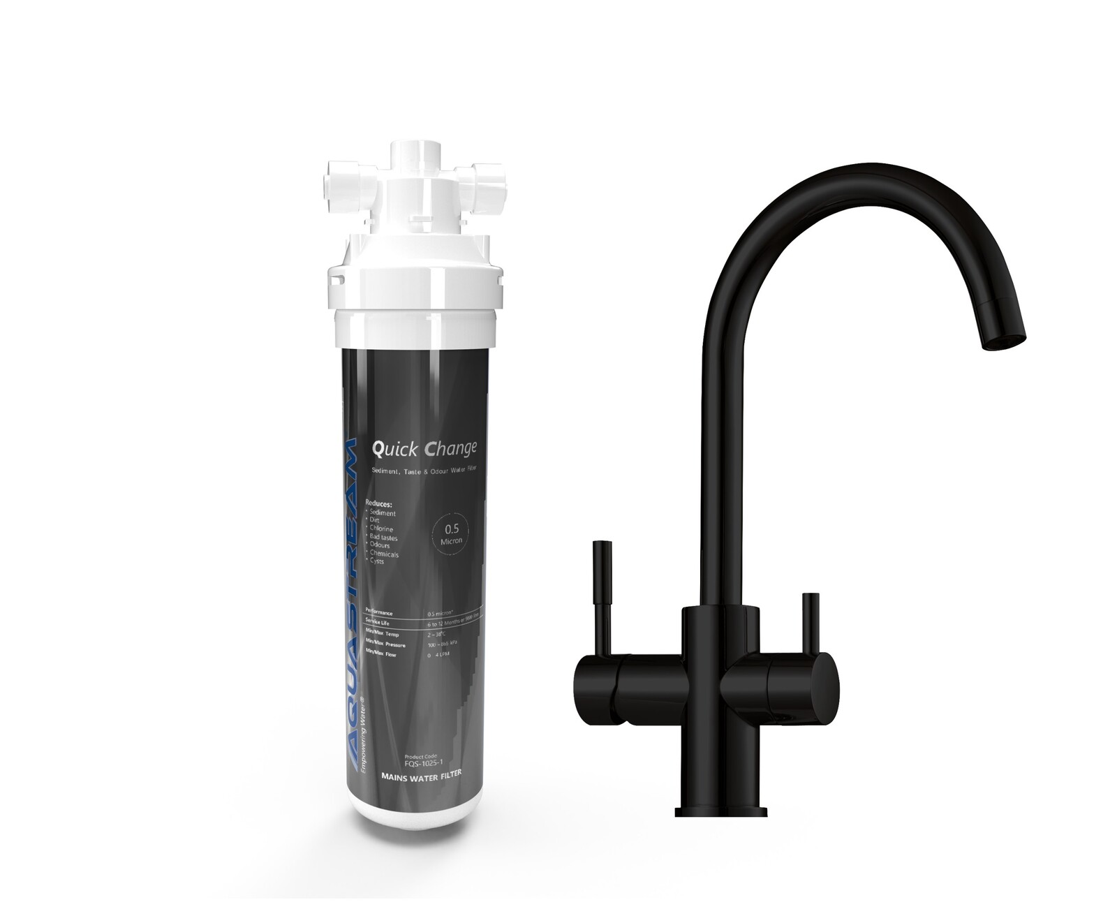 Aquastream QuickChange Water Filter System with 'St Pauls' Mixer Tap