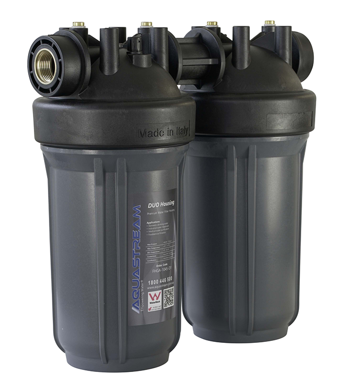 Aquastream 10" Duo Hi-Flow Water Filter Housing Kit