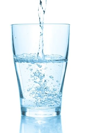 Glass of water after using Aqua-Pure water filter