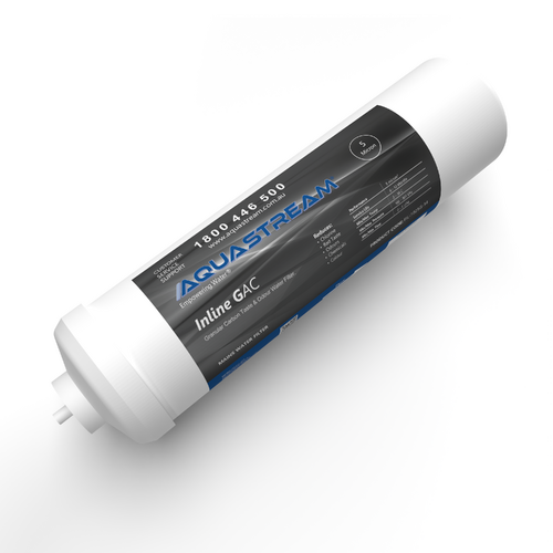 Aquastream Inline Granular Carbon Filter Cartridge - 1/4" Threaded