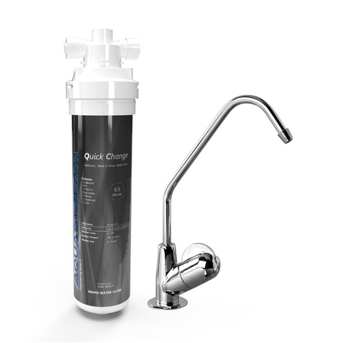 Aquastream Quick-Change Water Filter System with 'Fin' Tap