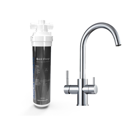 Aquastream Quick-Change Water Filter System with Chrome 'St Pauls' Mixer Tap