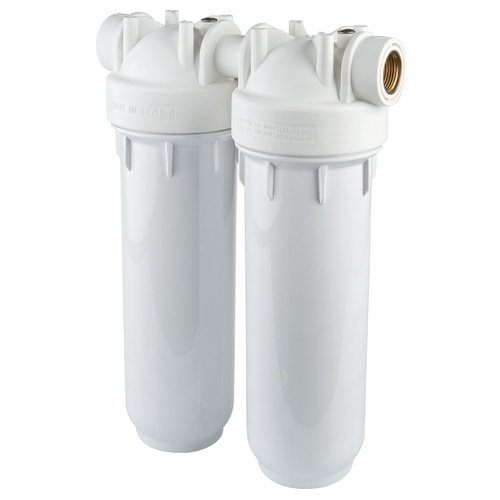 Aquastream 10" Duo Water Filter Housing Kit with 15mm Ports